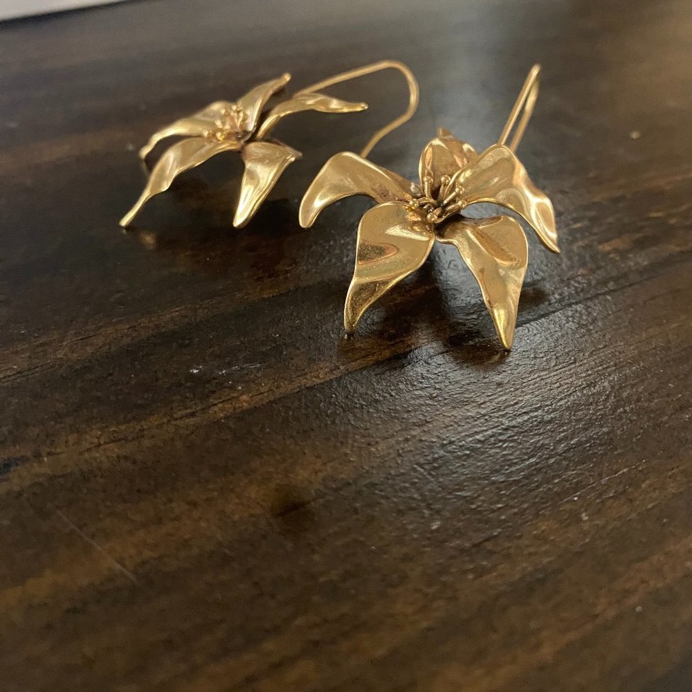 CLAIRE DROP EARRINGS GOLD- Mignonne Gavigonne